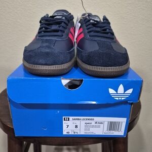 Adidas Samba Arsenal Navy/Red  Sneakers JQ4037, Men's Size 7 / Women's Size 8
